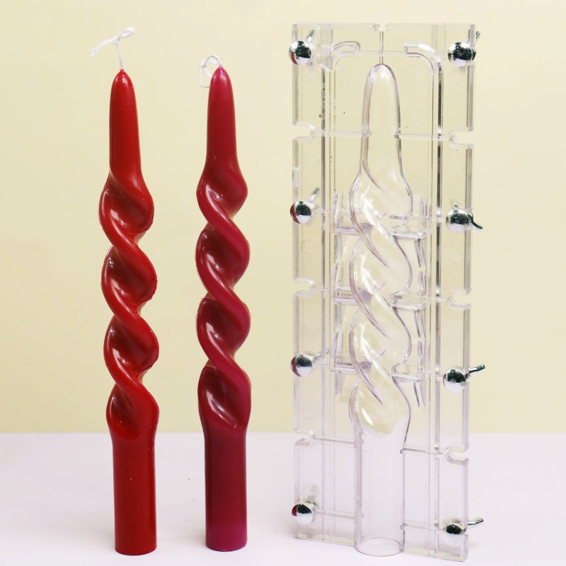 Candle Making Kits - Витая полосатая колонна, акриловая форма для