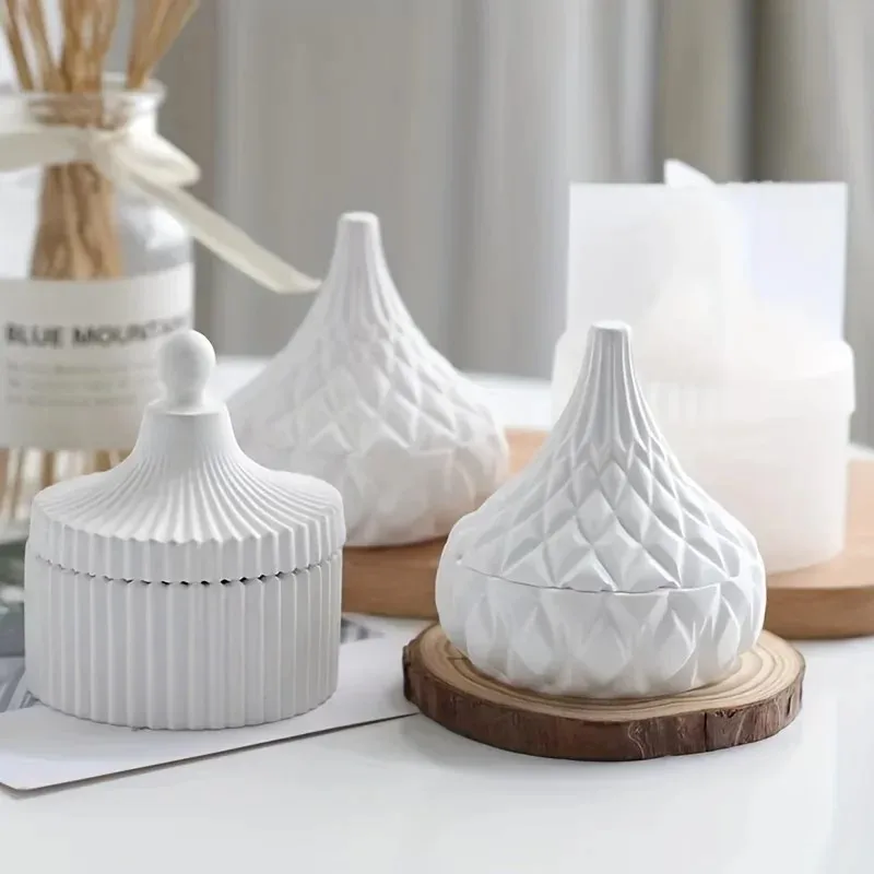 Candle Making Jars With Lids - 2 шт. силиконовые формы для свечей
