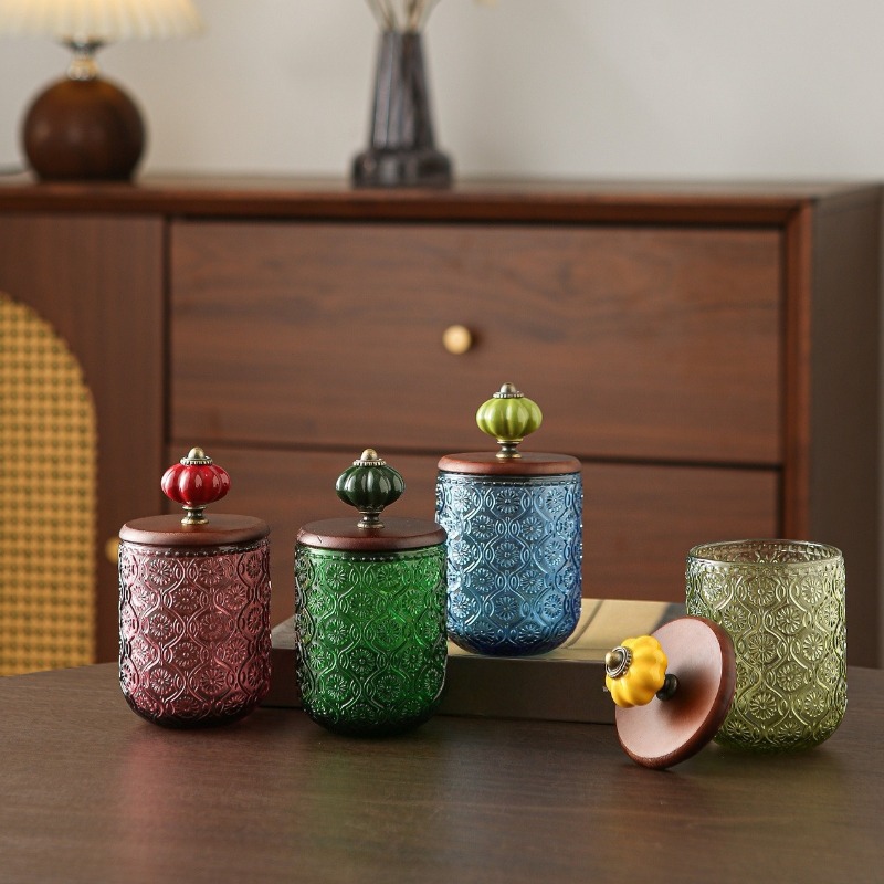 Ретро-коробка для хранения ват – обзор и цена Candle Making Jars With Lids