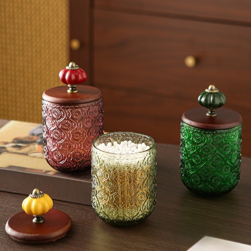 Ретро-коробка для хранения ват – обзор и цена Candle Making Jars With Lids