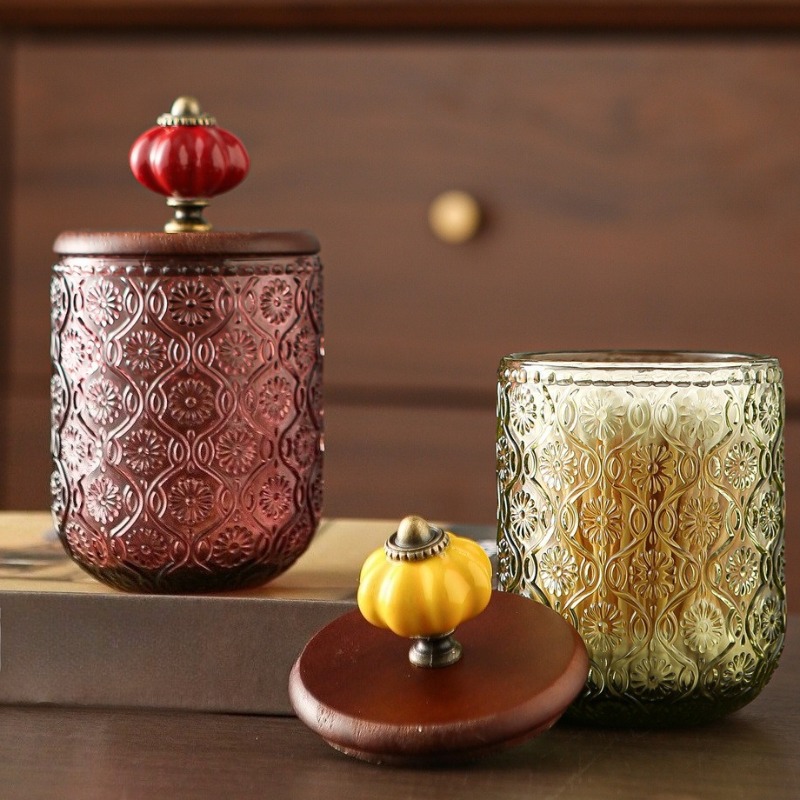 Ретро-коробка для хранения ват – обзор и цена Candle Making Jars With Lids