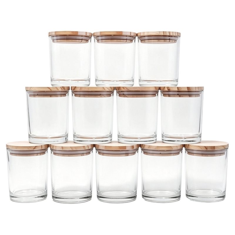 ABRU – набор из 12 стеклянных  – обзор и цена Candle Making Jars With Lids
